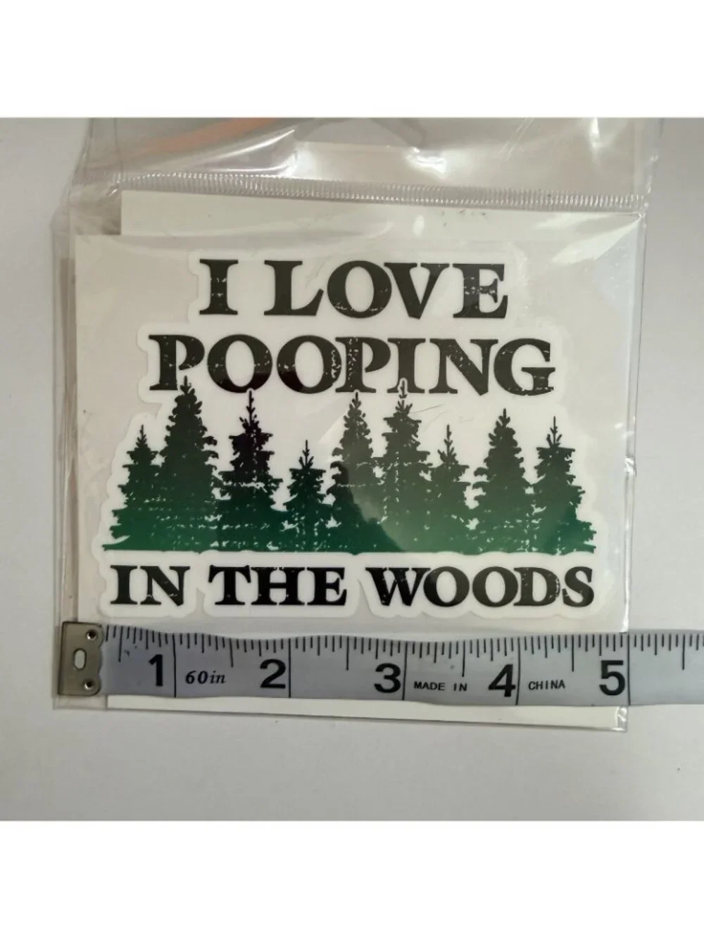 Sticker Cabana “I Love Pooping In The Woods” Indoor/Outdoor Vinyl Sticker